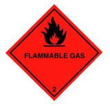 Class 2 Flammable Gas ADR Packaging Label