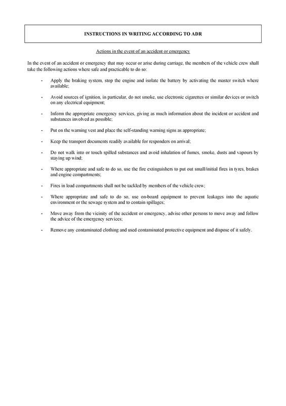 ADR Encapsulated Instructions In Writing 