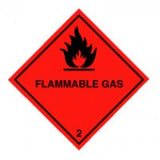 Class 2 Flammable Gas ADR Packaging Label